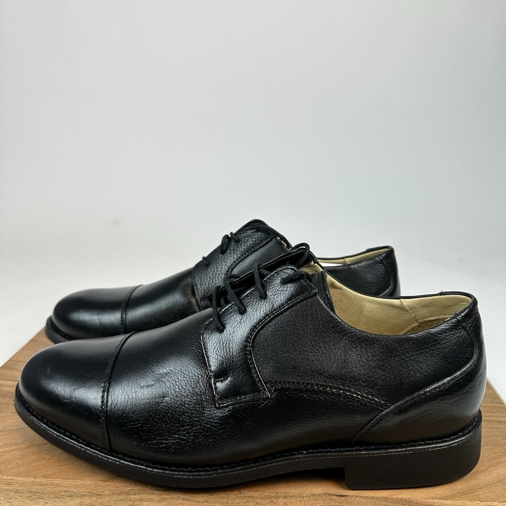 New Mens Belvedere Duke Cap Toe Oxfords Leather Black Dress Shoes Size 11‎ EEE - Picture 2 of 8